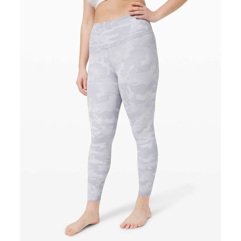 Lululemon Wunder Under High-Rise Gray Camo Tight 25" *Luxtreme Womens Size 10
